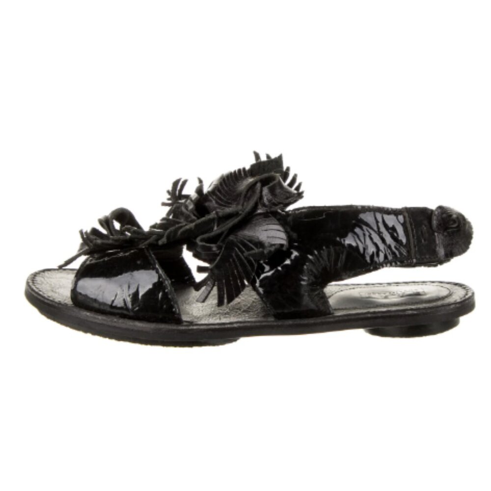 ISSEY MIYAKE Leather Slingback Sandals